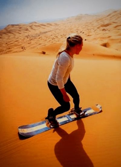 Sandboarding in Merzouga